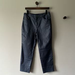 EUC SUSAN GRAVER SKINNY CROPPED PANTS SIZE 10 PETITE NAVY BLUE